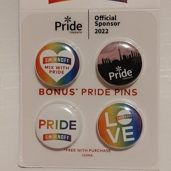 SMIRNOFF Mix With Pride PRIDE PINS Pack of 4 - Picture 2 of 3